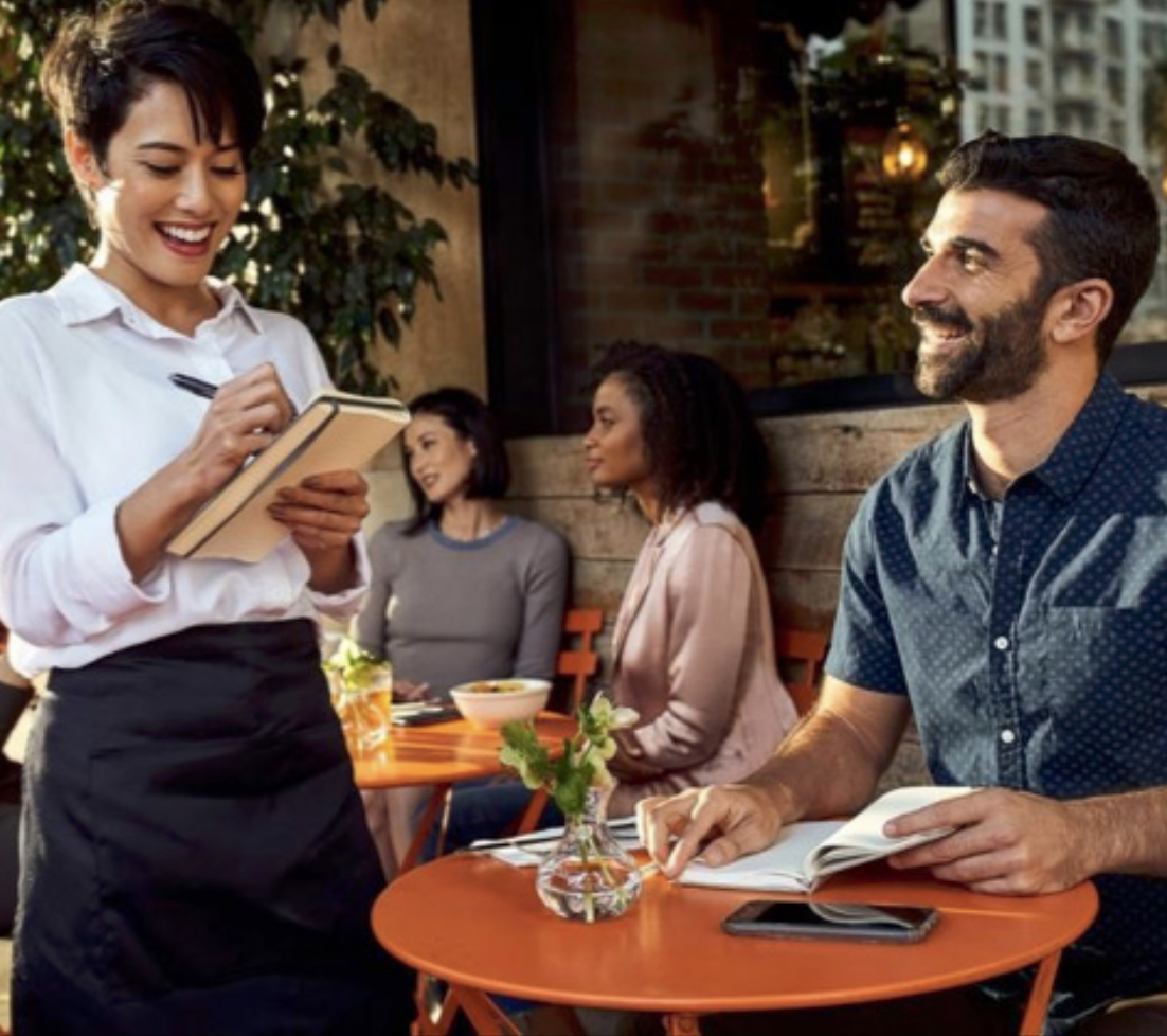 Event planning conversation at Tribeca Terrace