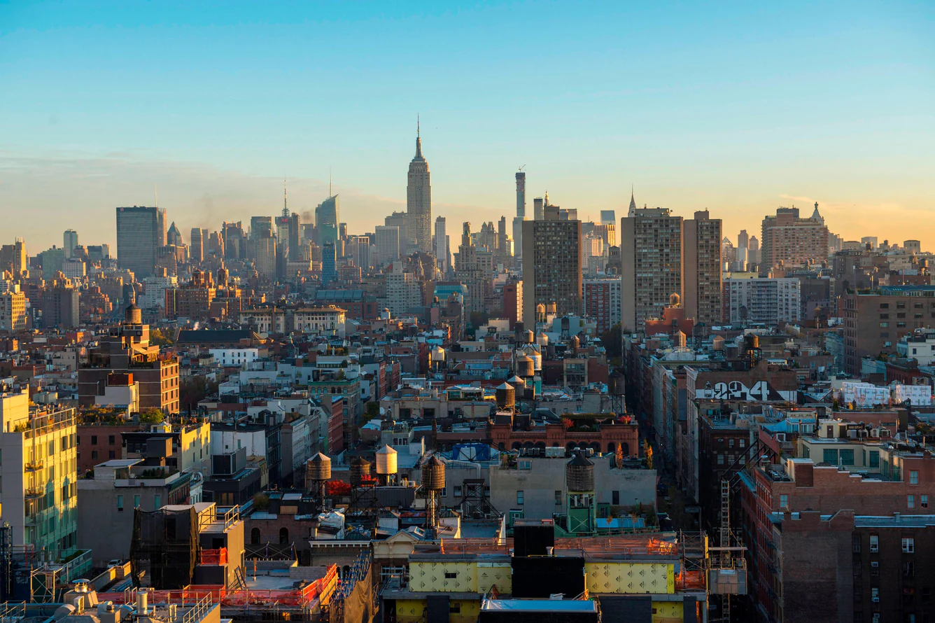Empire State Building skyline view from the Tribeca Terrace